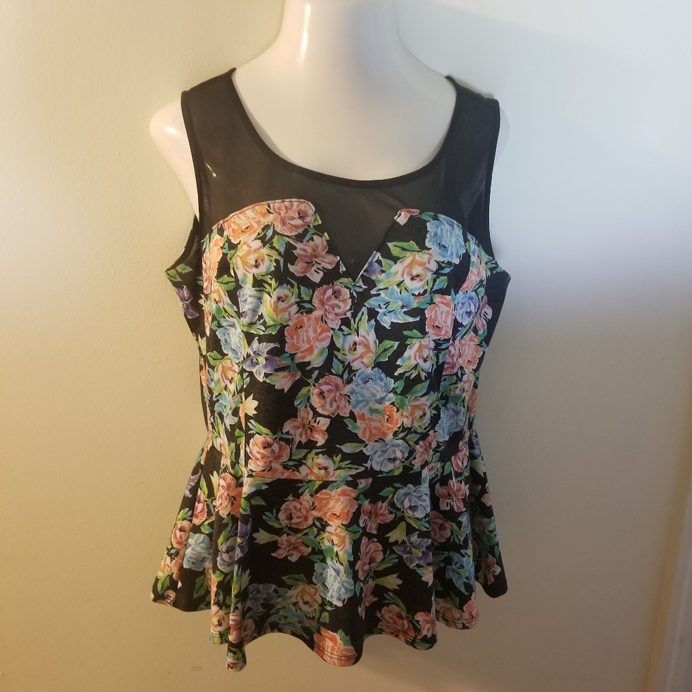 Floral peplum